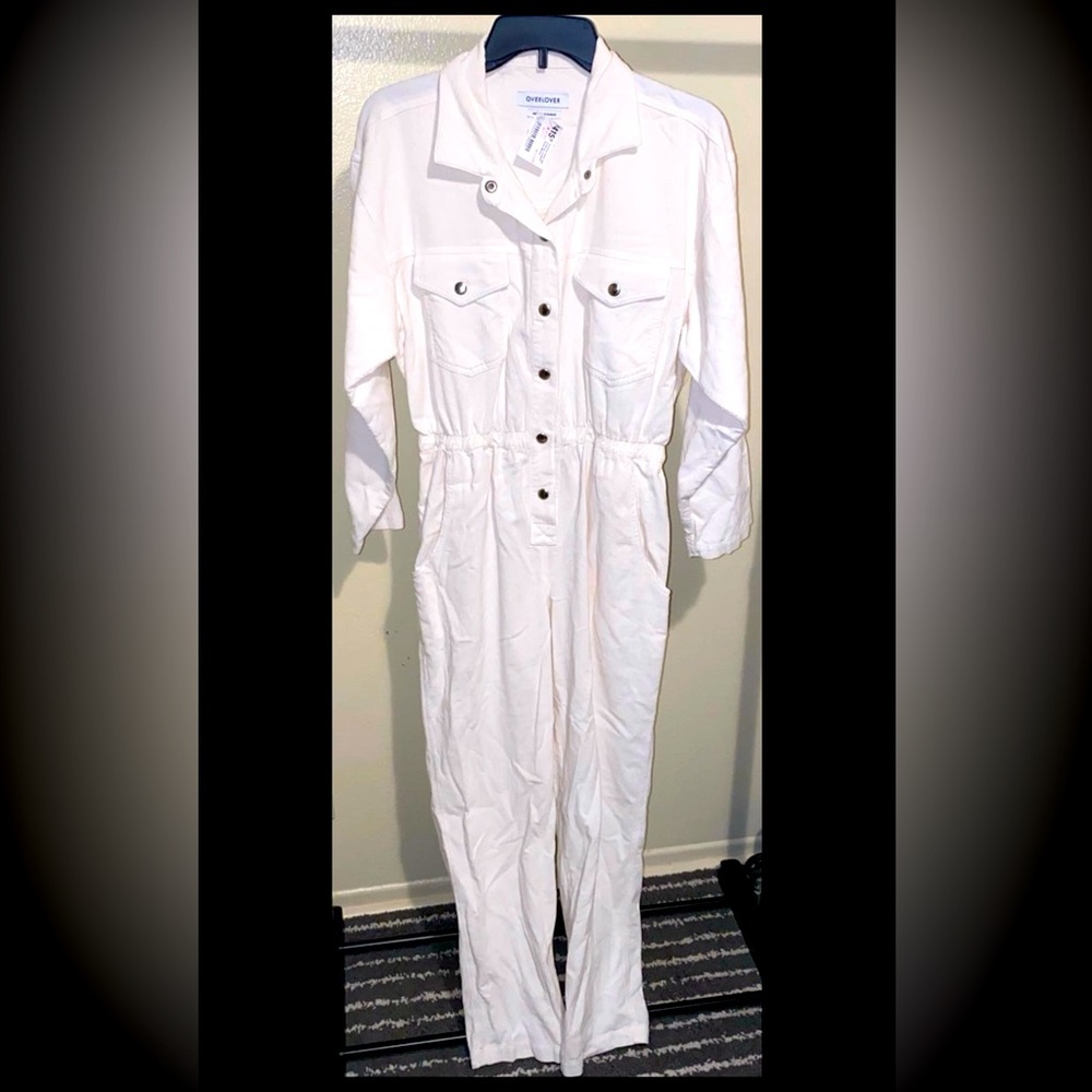 OVERLOVER Alma Corduroy Straight-Leg Jumpsuit